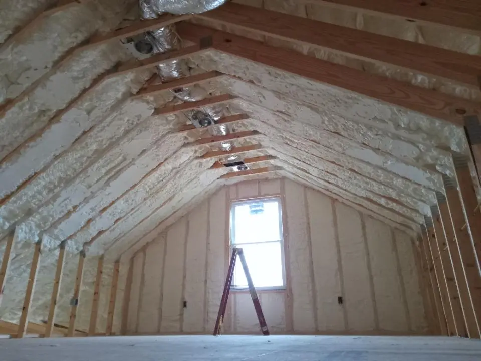 Spray foam roofing application for Crawl Space Insulation project in Perry